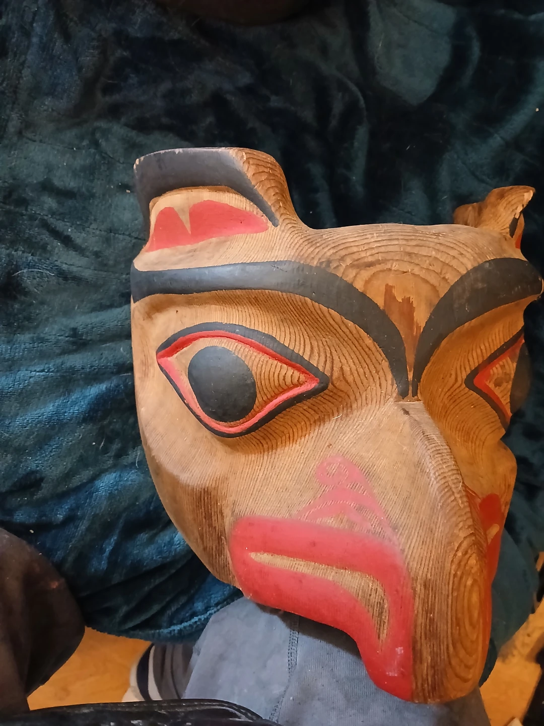 Hand-Carved Wooden Mask