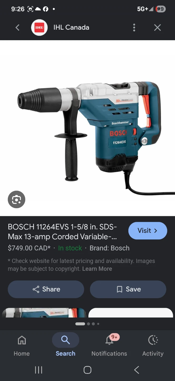 Bosch 11264EVS 1-5/8 in. SDS-Max Combination Hammer - photo 2