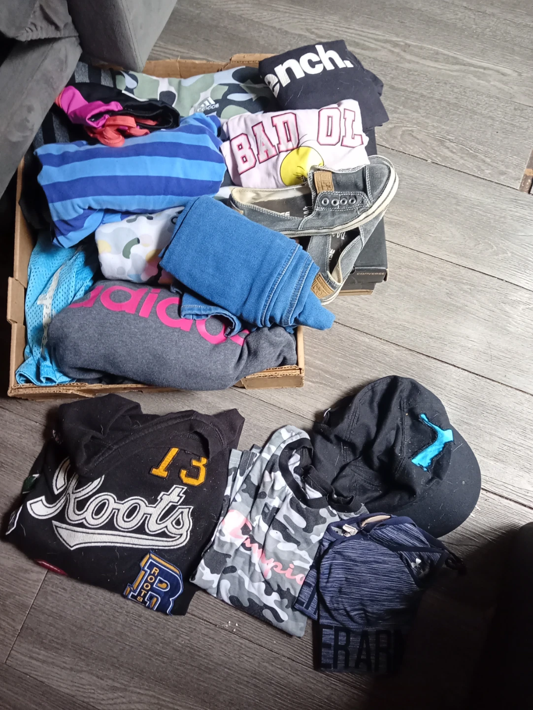 Girls 10-12 Bundle of Various Clothing Items and Shoes