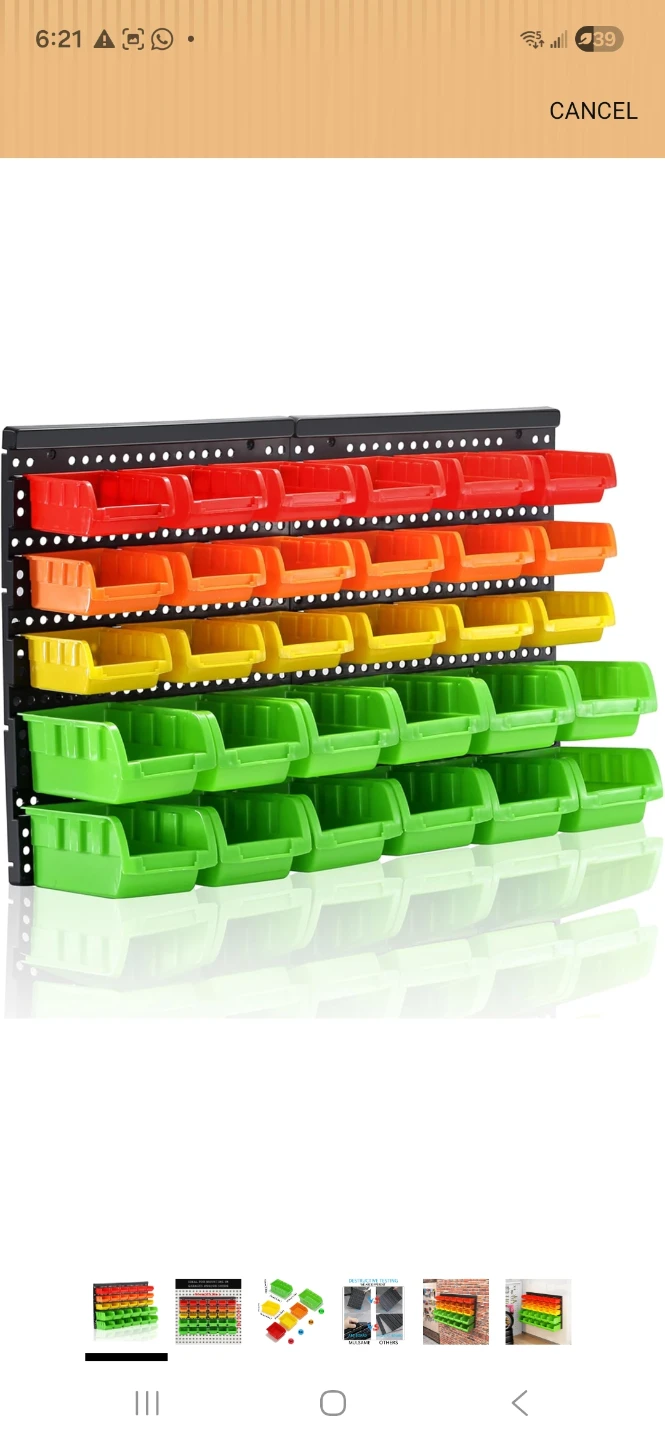 Wall Mount Storage Bins with Pegboard