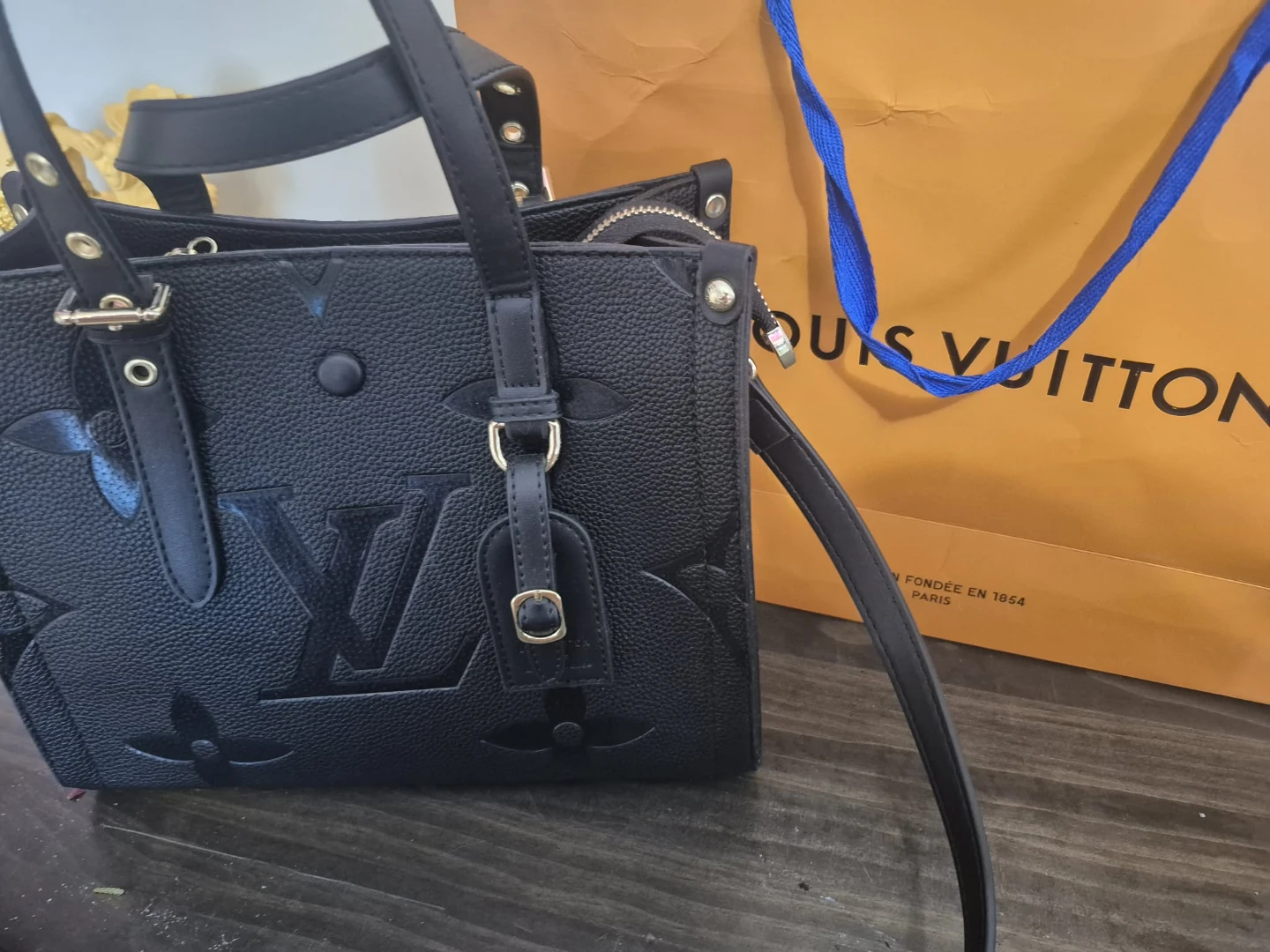 Louis Vuitton Black Tote Bag