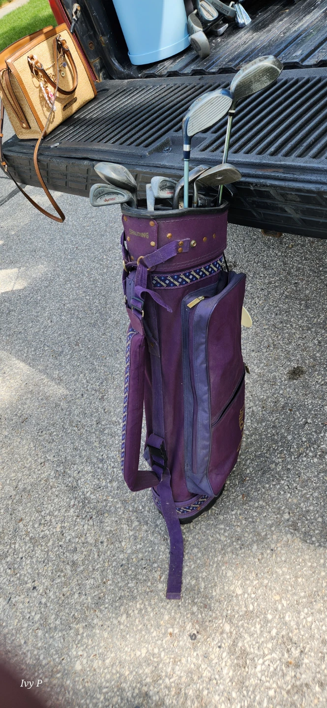 Golf Bag with a mix of Adult and Junior Golf clubs