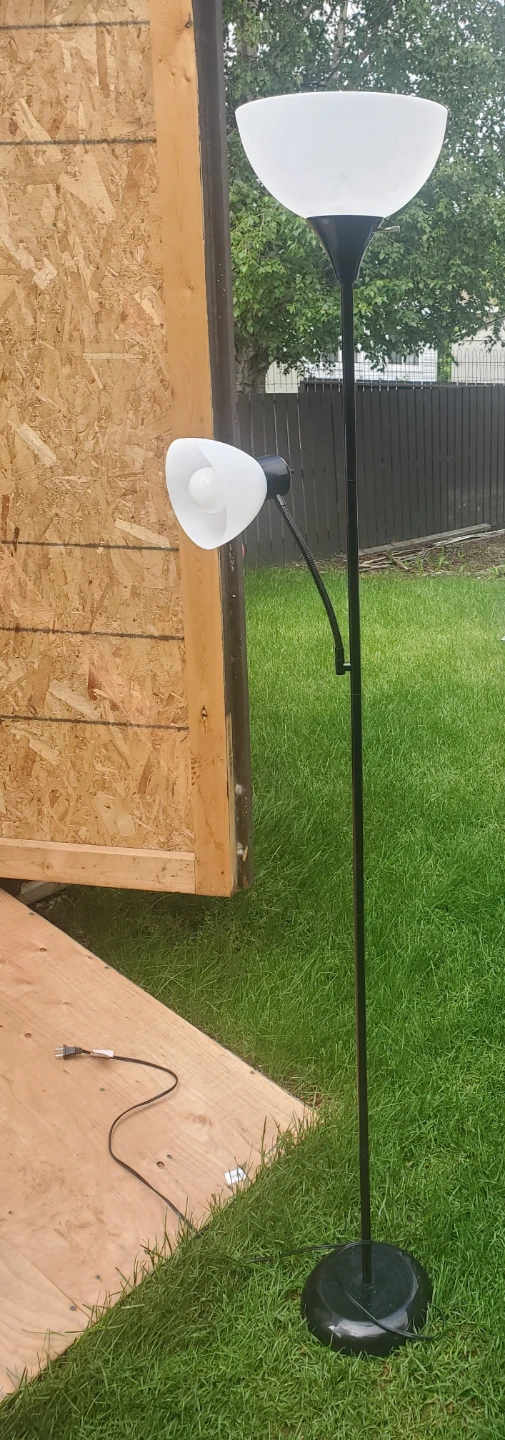 Black Floor Lamp with Reading Light