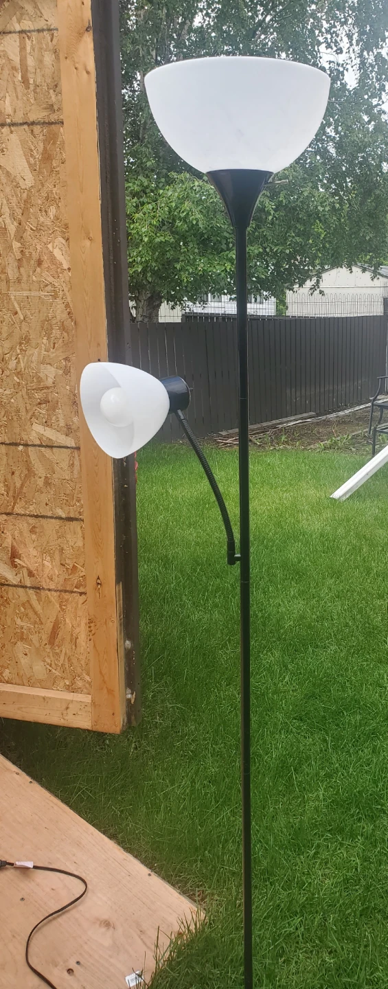 Black Floor Lamp with Reading Light - photo 2