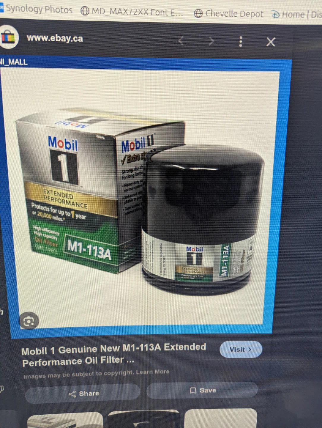 Mobil 1 M1-113A Extended Performance Oil Filter - photo 2