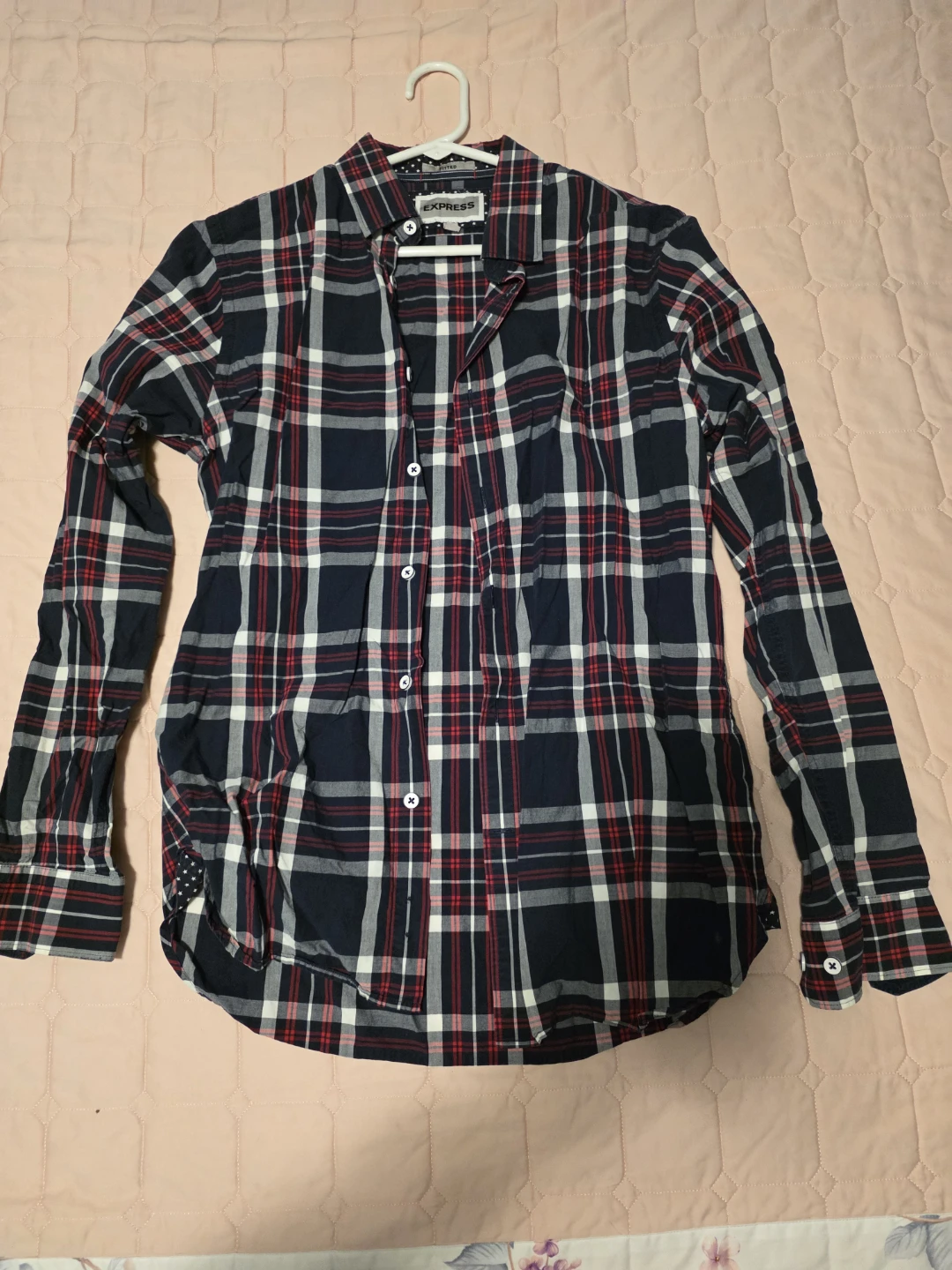 EXPRESS Plaid Button-Up Shirt
