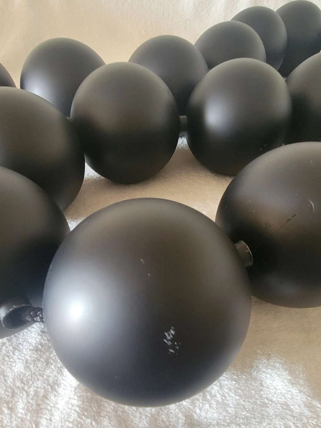 Black Plastic Pearl Strings/ Matte Decorations Ornaments ⚽ - photo 4