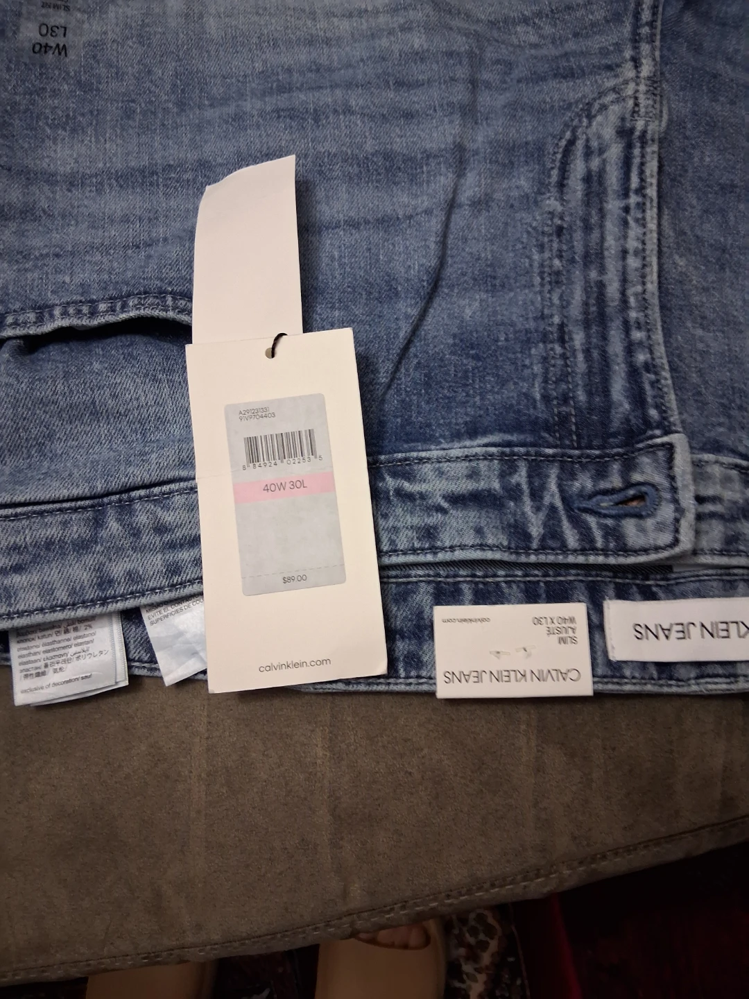 Calvin Klein Jeans Mens Slim Fit Denim Jeans - photo 5