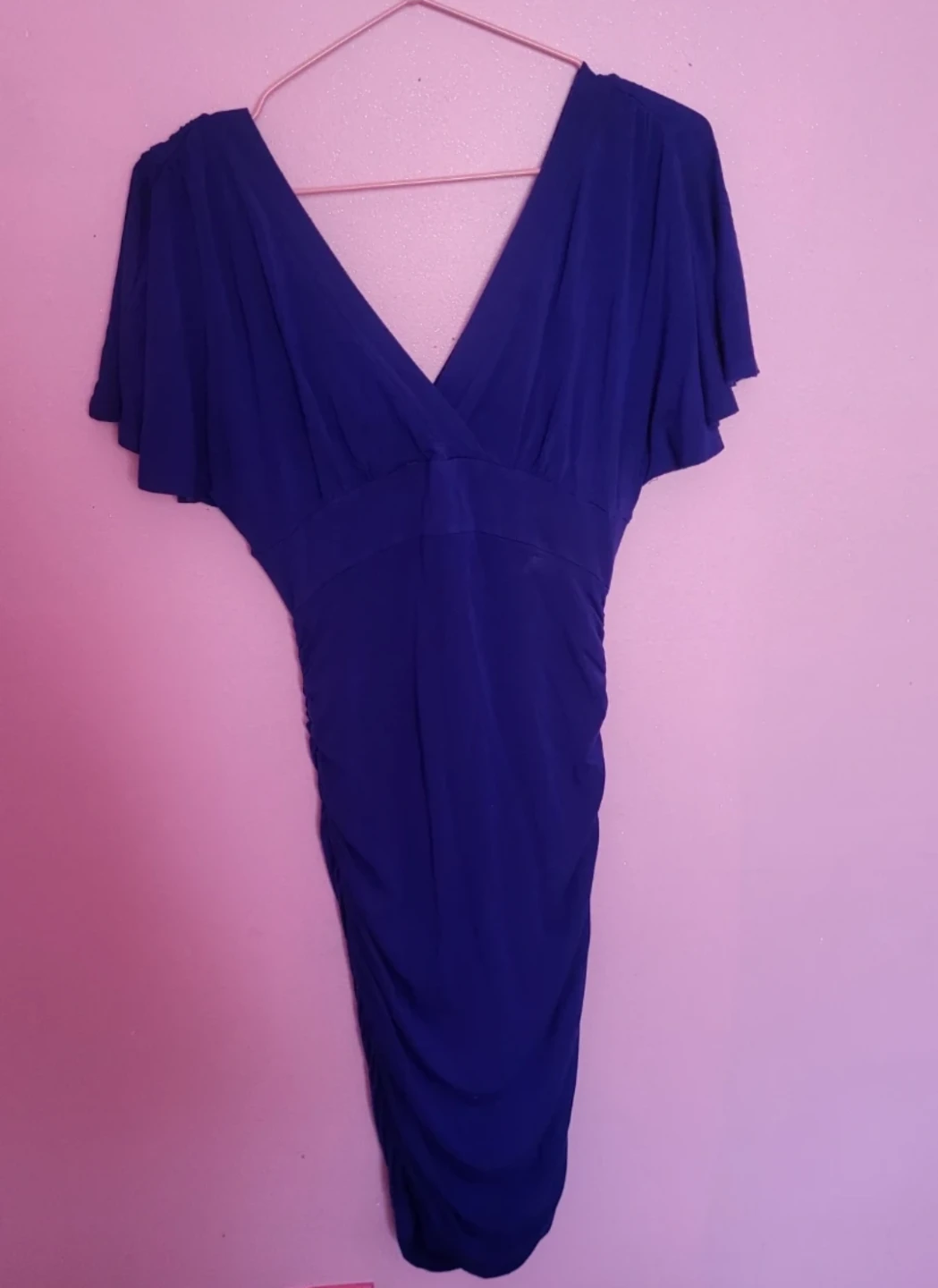 Le Château Blue Ruched Dress