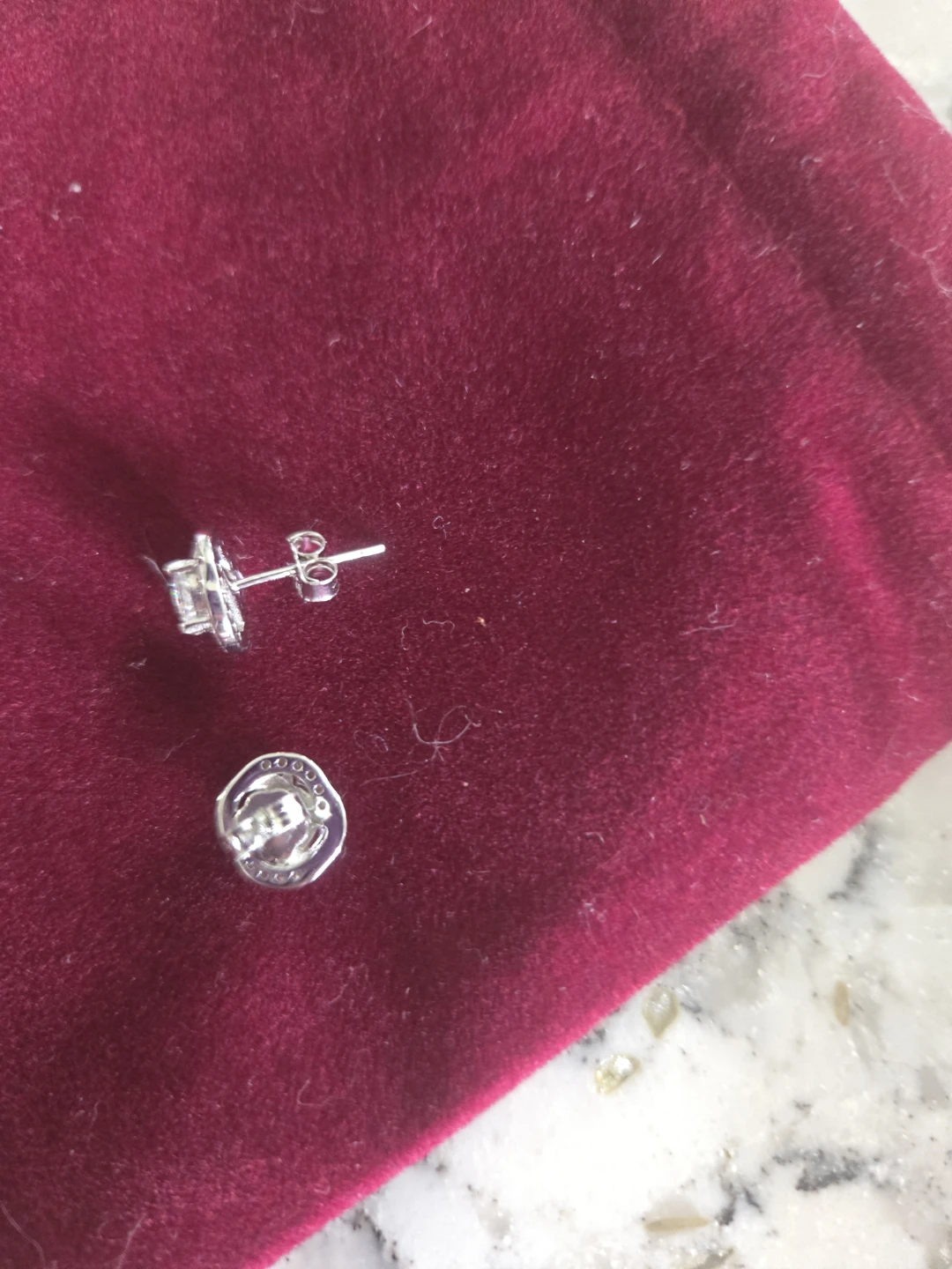 Brand new  moissanite earrings in sterling silver - photo 2