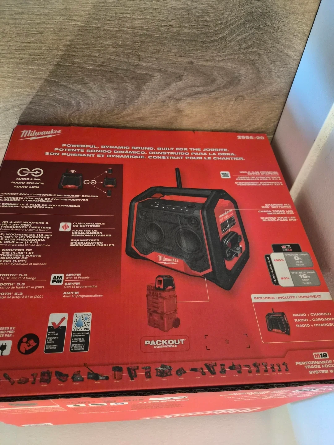 Milwaukee M18 Bluetooth Jobsite Radio + Charger (2956-20)
