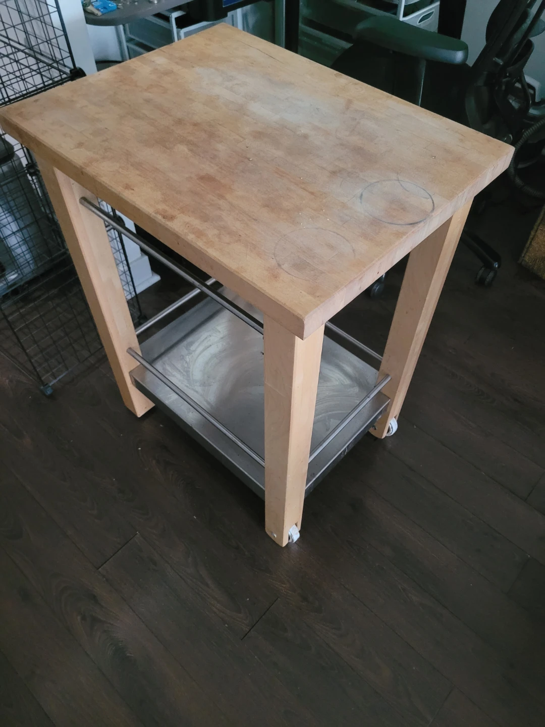 Ikea Kitchen Cart with butcher nlock