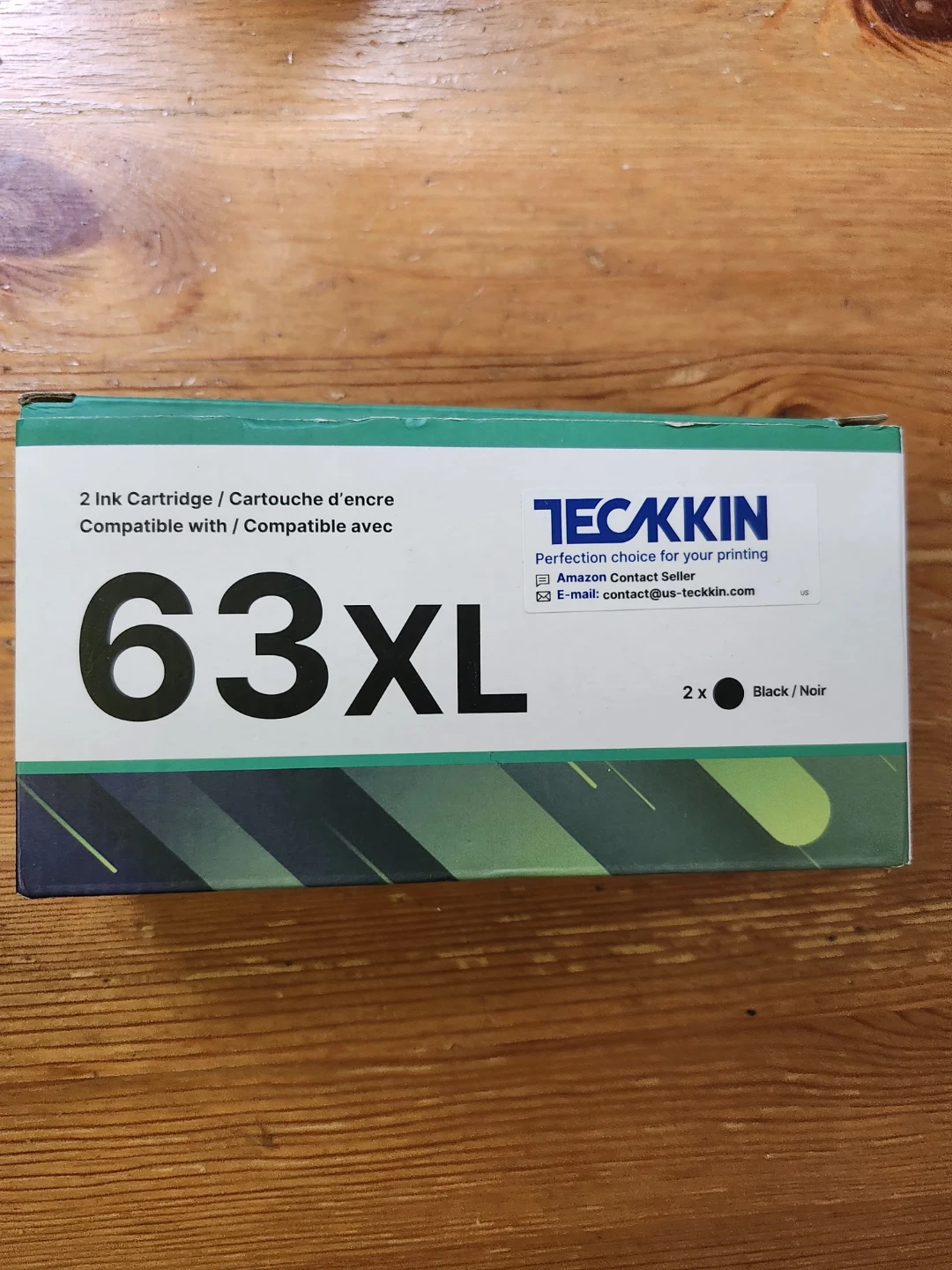 TECKKIN 63XL Black Ink Cartridge 2-Pack