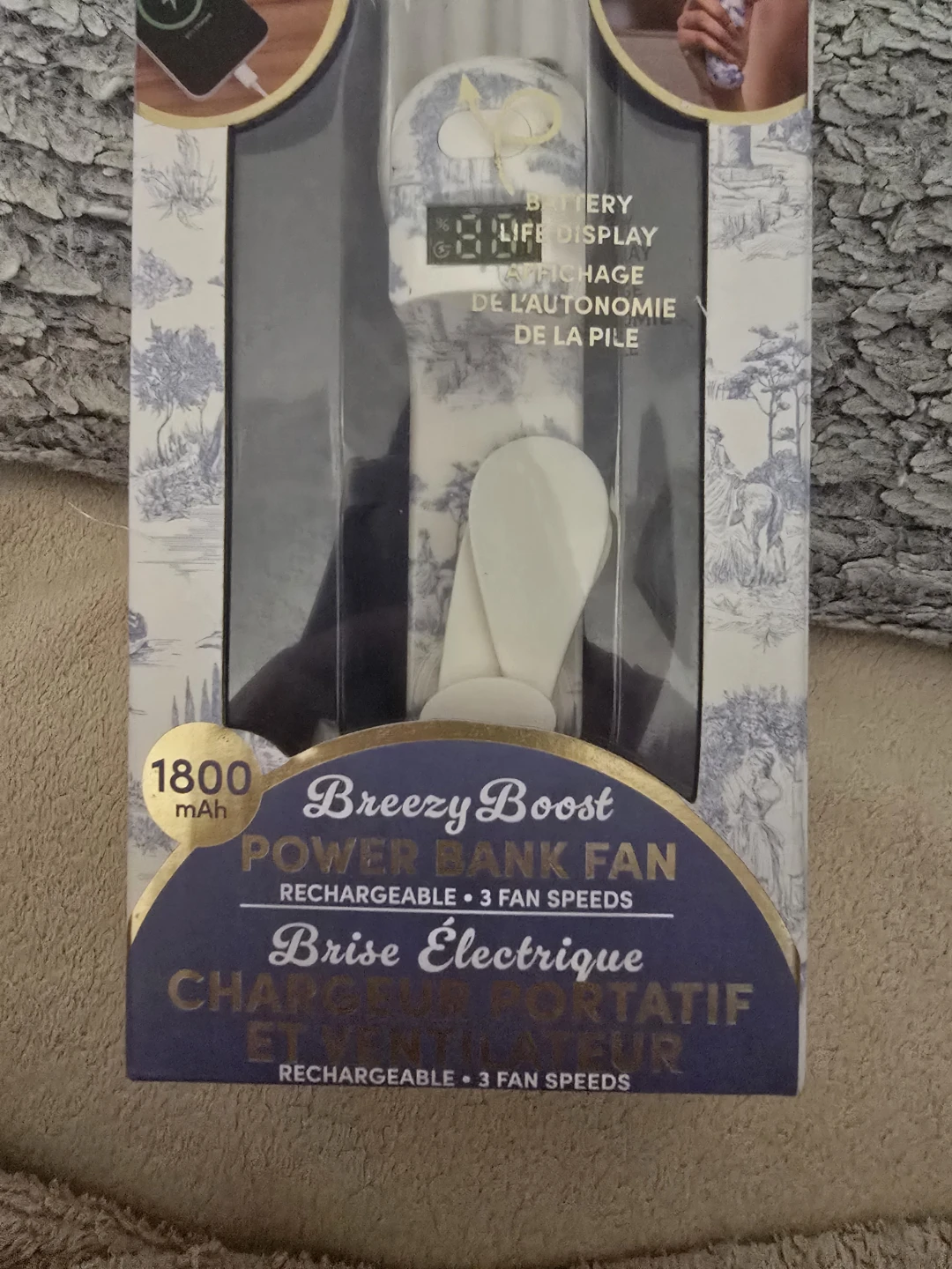 Poppy Breezy Boost Rechargeable Power Bank Fan - photo 2