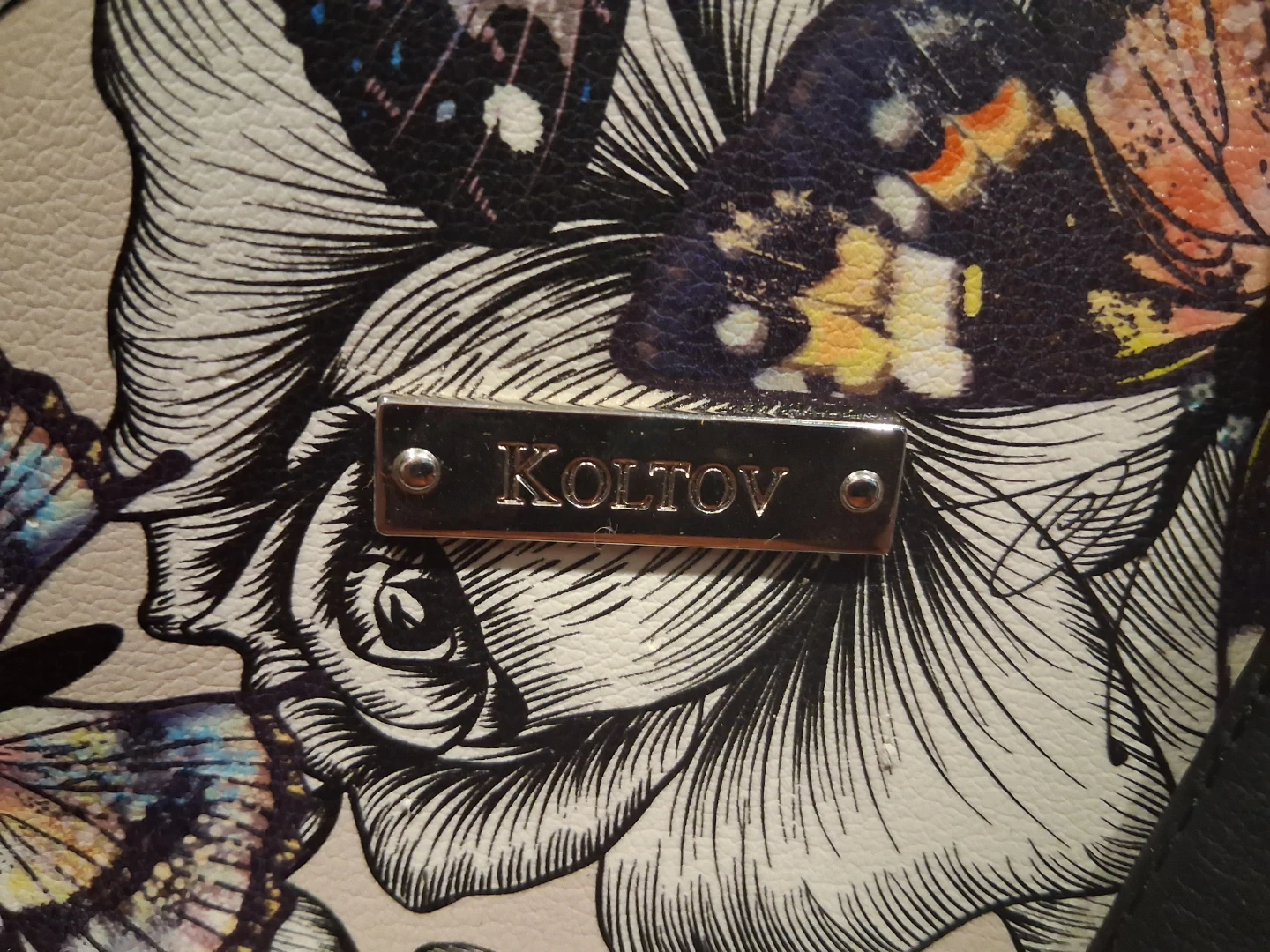 KOLTOV Women's Floral Butterfly Satchel Handbag - photo 2