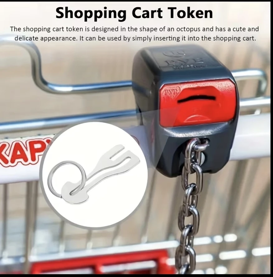 Shopping Cart Token Keychain - photo 3