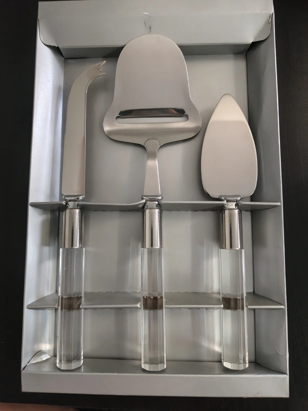 3-Piece Cheese Knife Set with Acrylic Handles