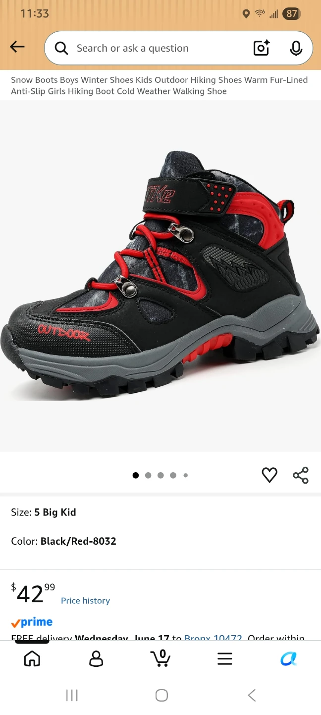 Venture Snow Boots Kids Outdoor Hiking Shoes - photo 2