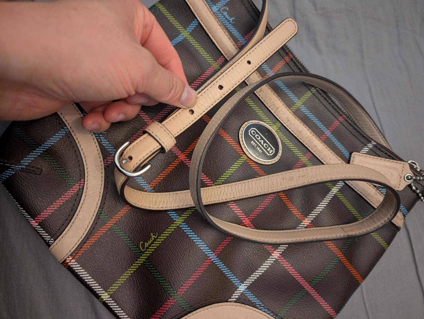 Coach Plaid Crossbody Bag ⚽ - photo 4