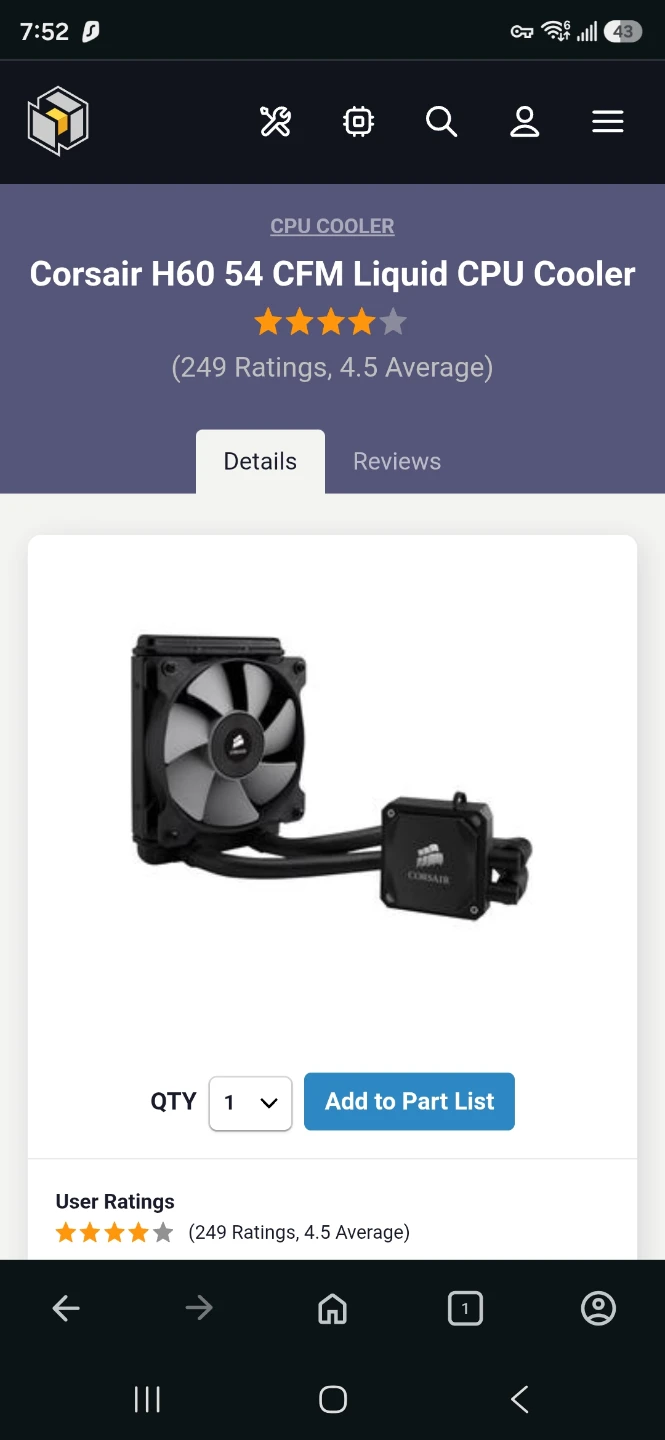 Corsair H60 Liquid CPU Cooler - photo 2