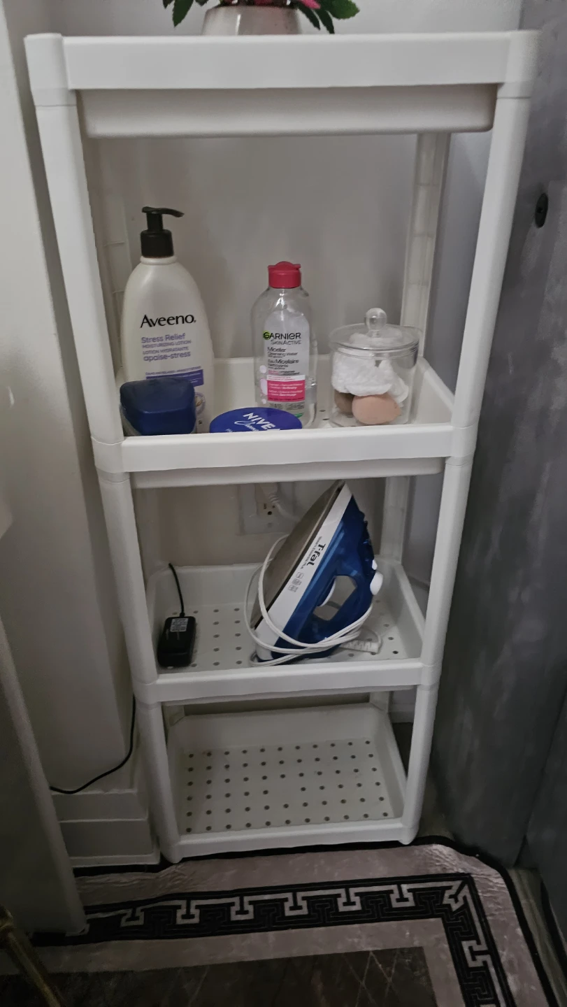 White 4-Tier Storage Shelf - photo 2