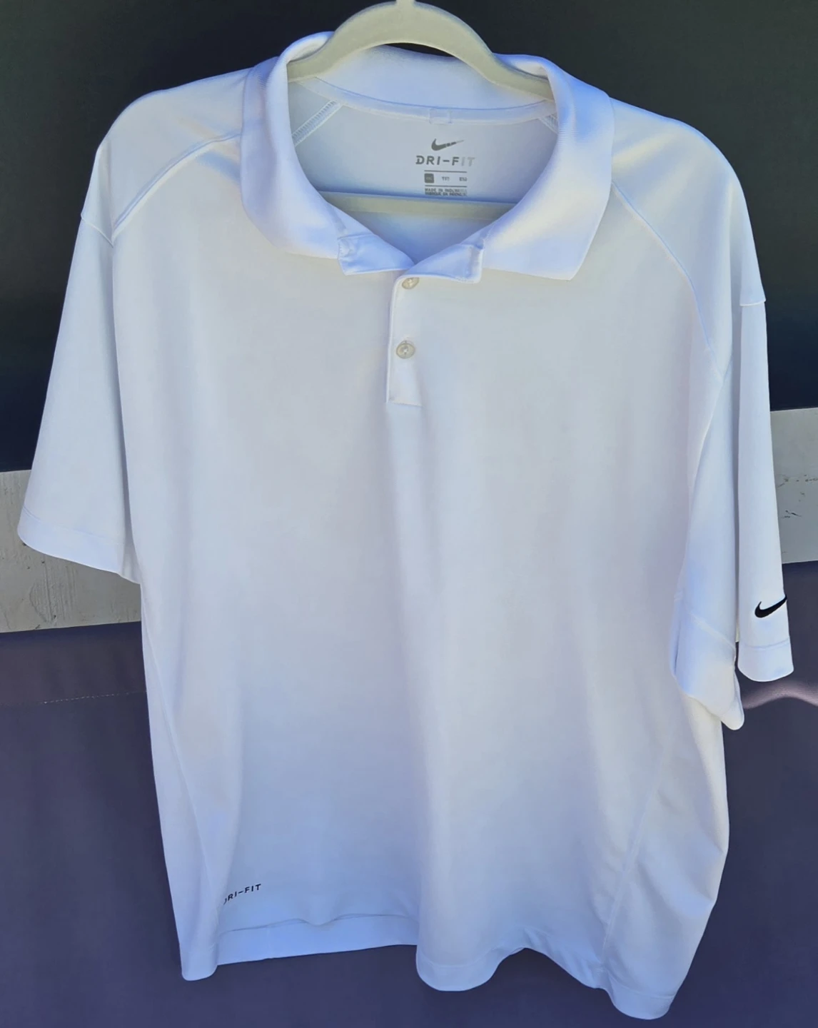Nike Men's Dri-Fit Polo.  White. XXL, 2XL.