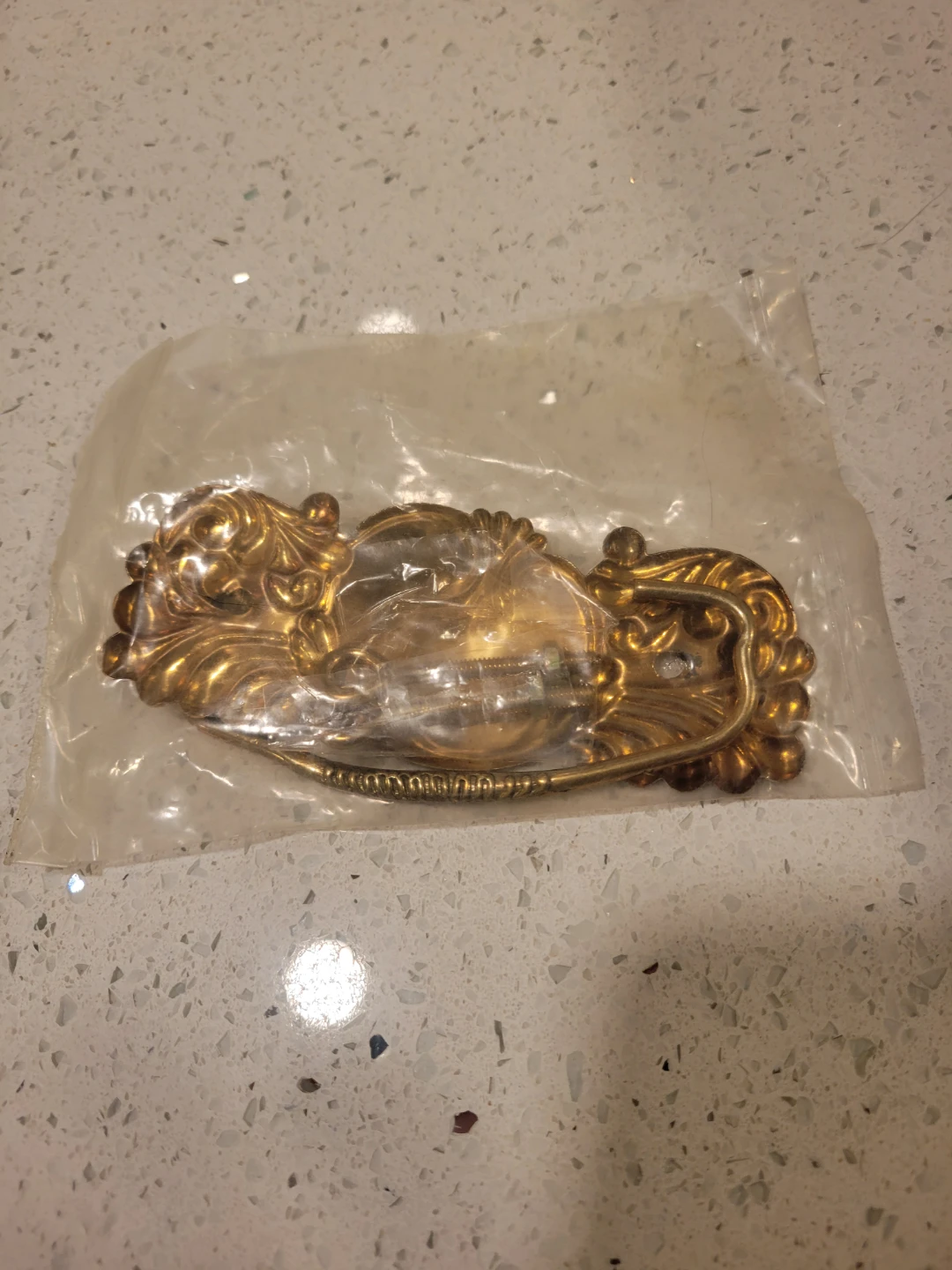 New. Set of 4 Vintage Brass Drawer Pulls/Handles