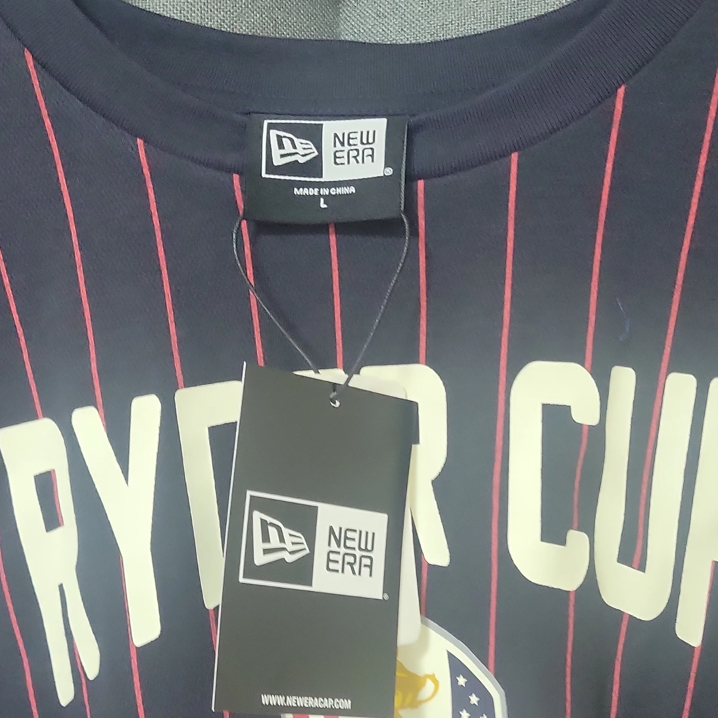 New Era Ryder Cup USA 2025 Striped T-Shirt Size L - photo 4