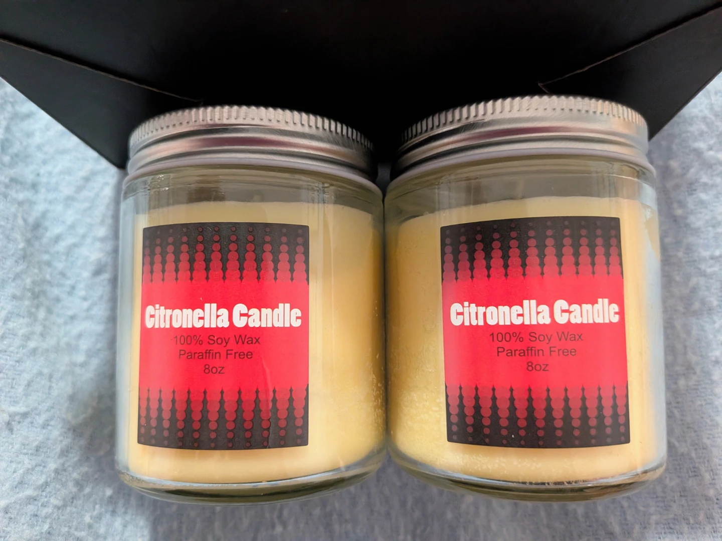 ⚽ Free. Set Of 2 Soy Wax Citronella Candles. ⚽
