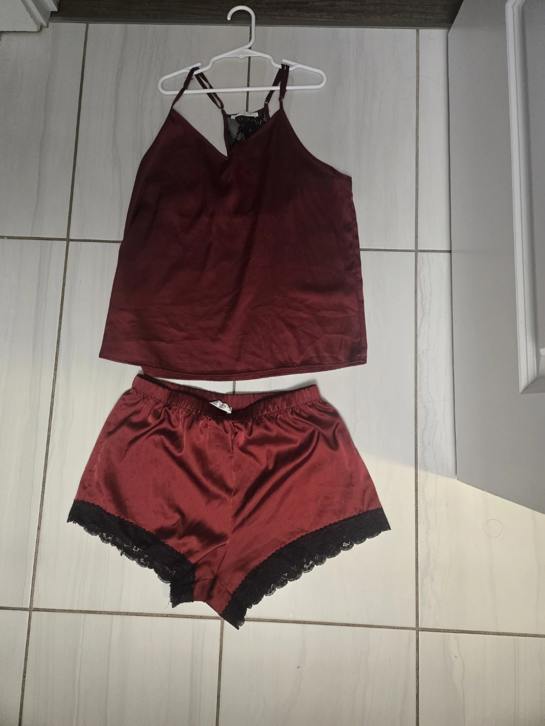 Small silk pj set
