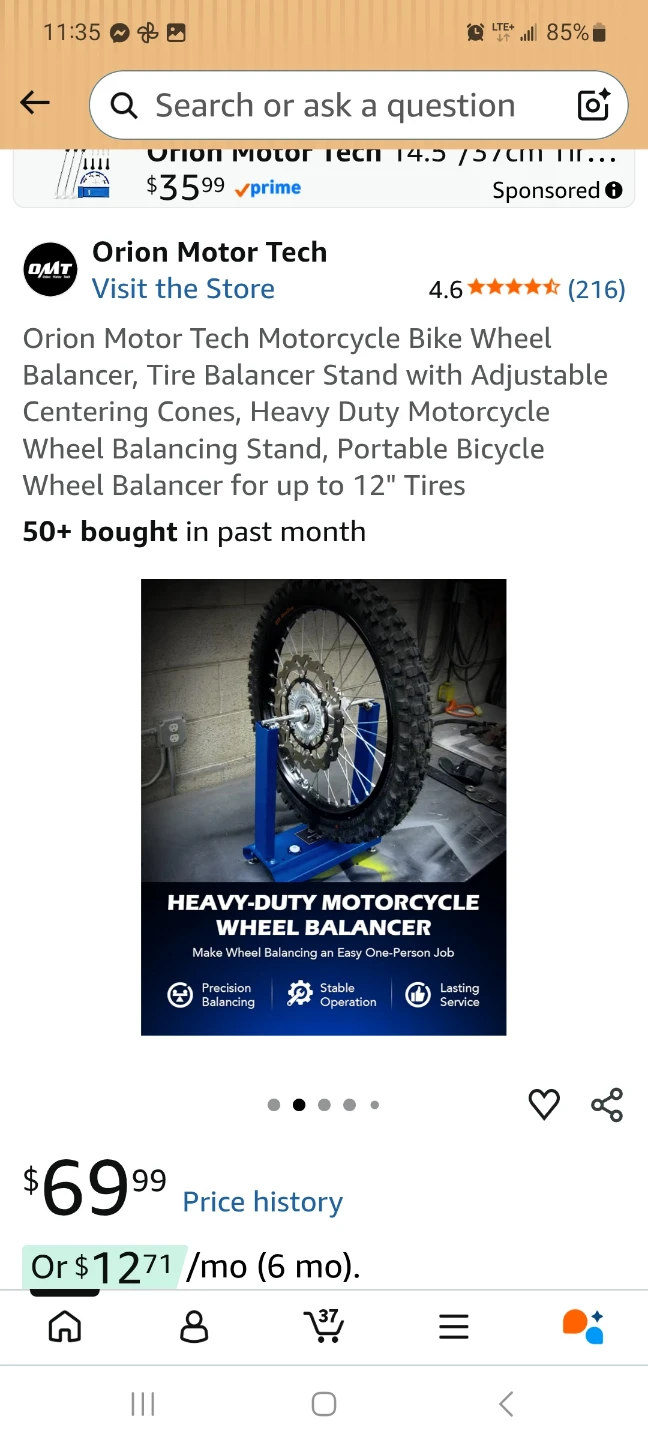 Orion Motor Tech Motorcycle Bike Wheel Balancer - photo 2