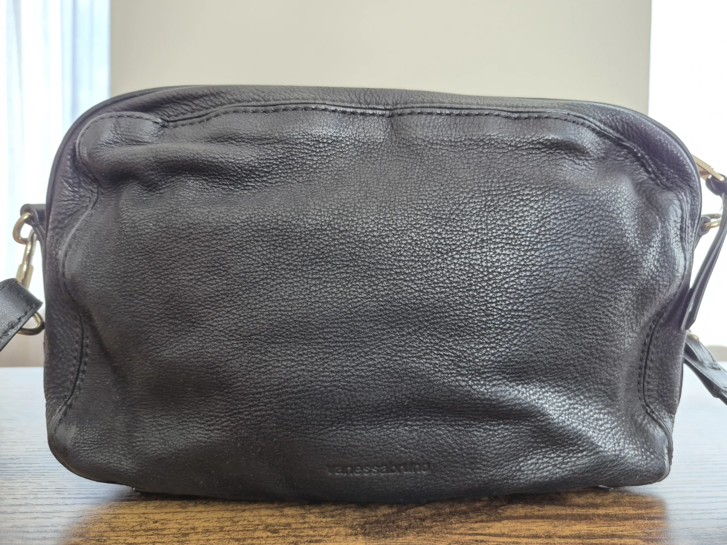 French Brand Vanessa Bruno Black Leather Shoulder Bag ⚽ - photo 2