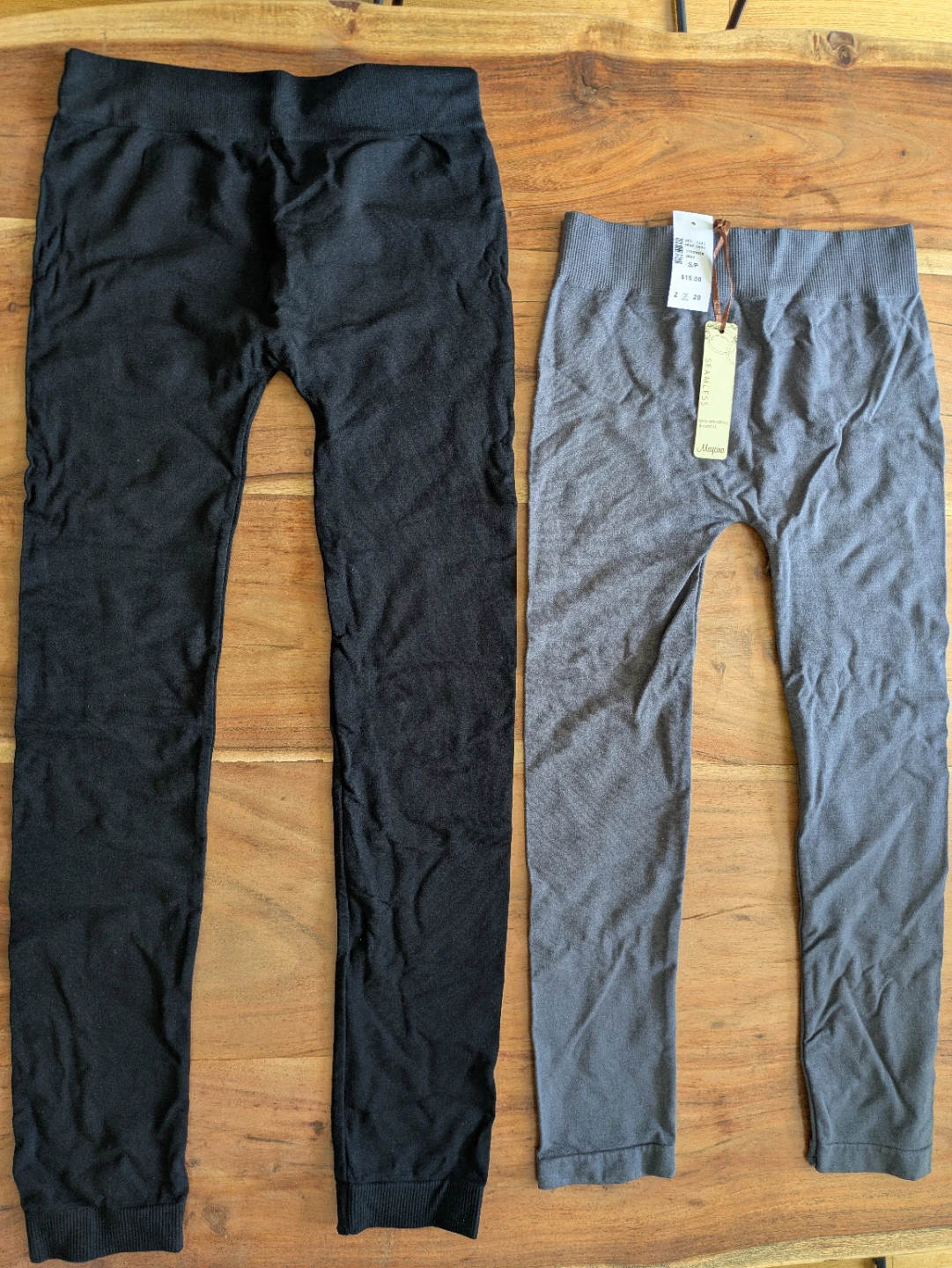 Majora Black & Grey Seamless Leggings - Size S (2 Pairs)