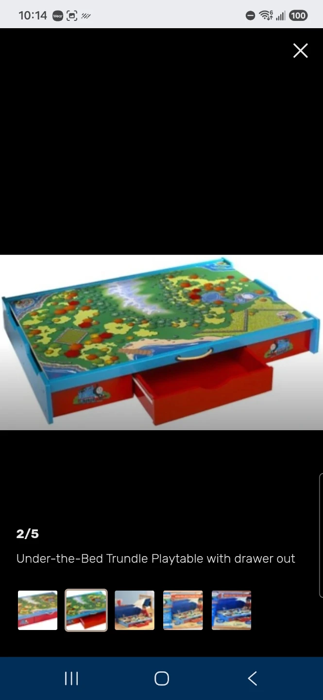 Thomas the Train Under-the-Bed trundle table - photo 2