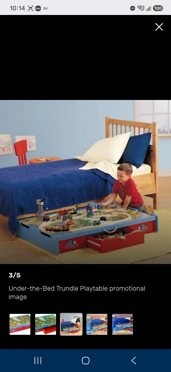 Thomas the Train Under-the-Bed trundle table - photo 3