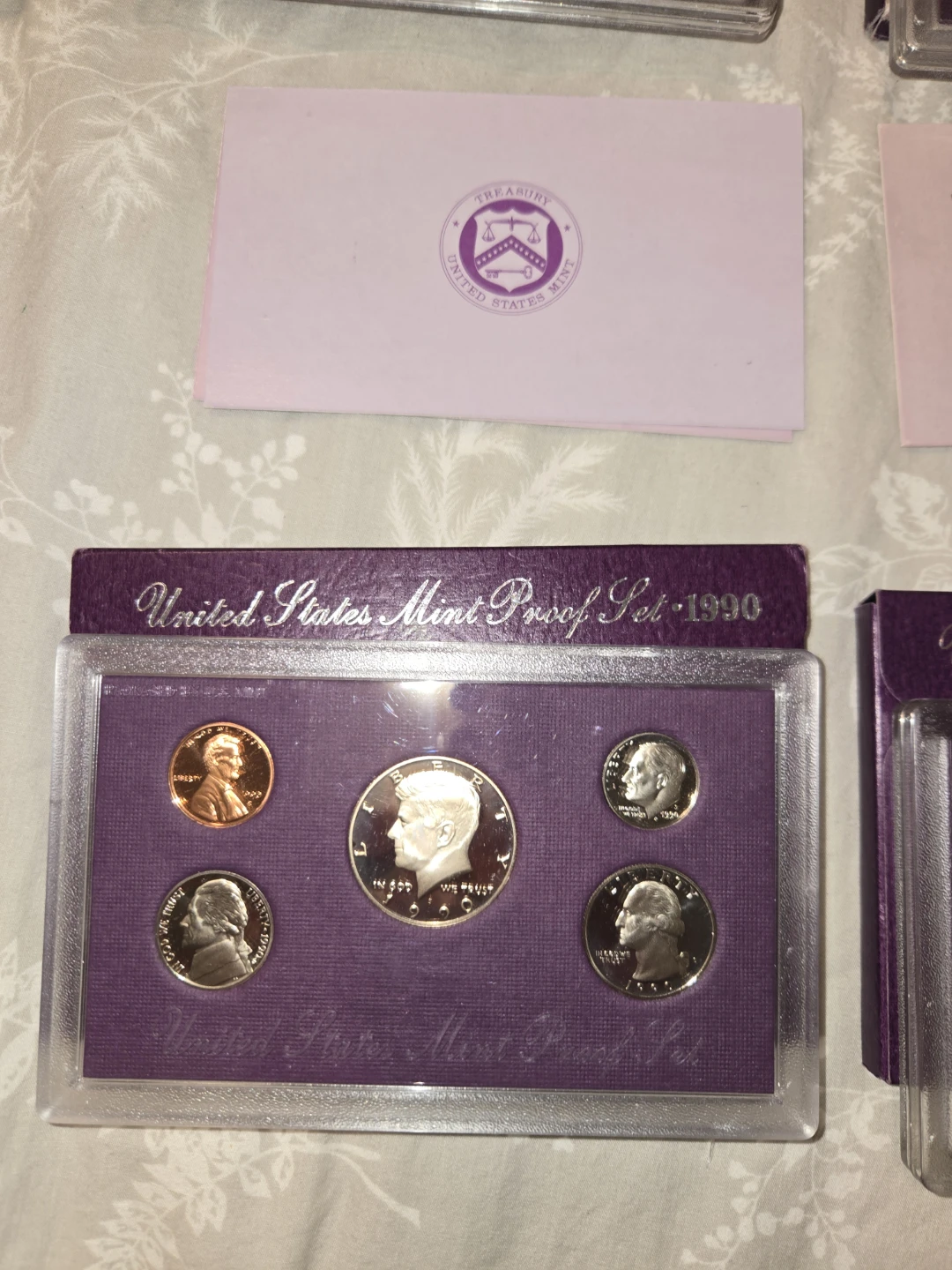 9 proof sets with box and certification of authentication - photo 3