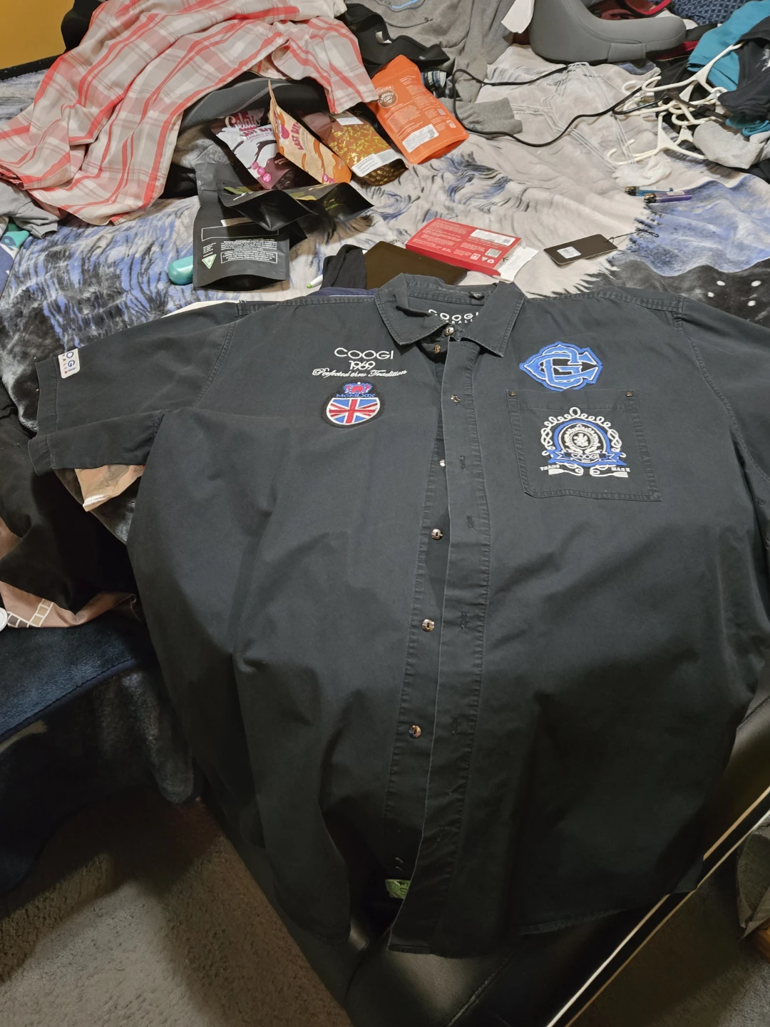 Black button down shirt