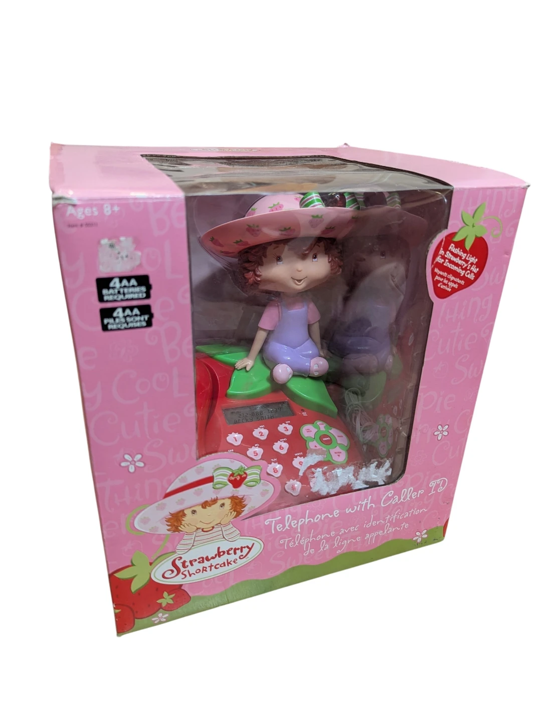 VINTAGE 2005 Strawberry Shortcake home phone Caller ID Digital