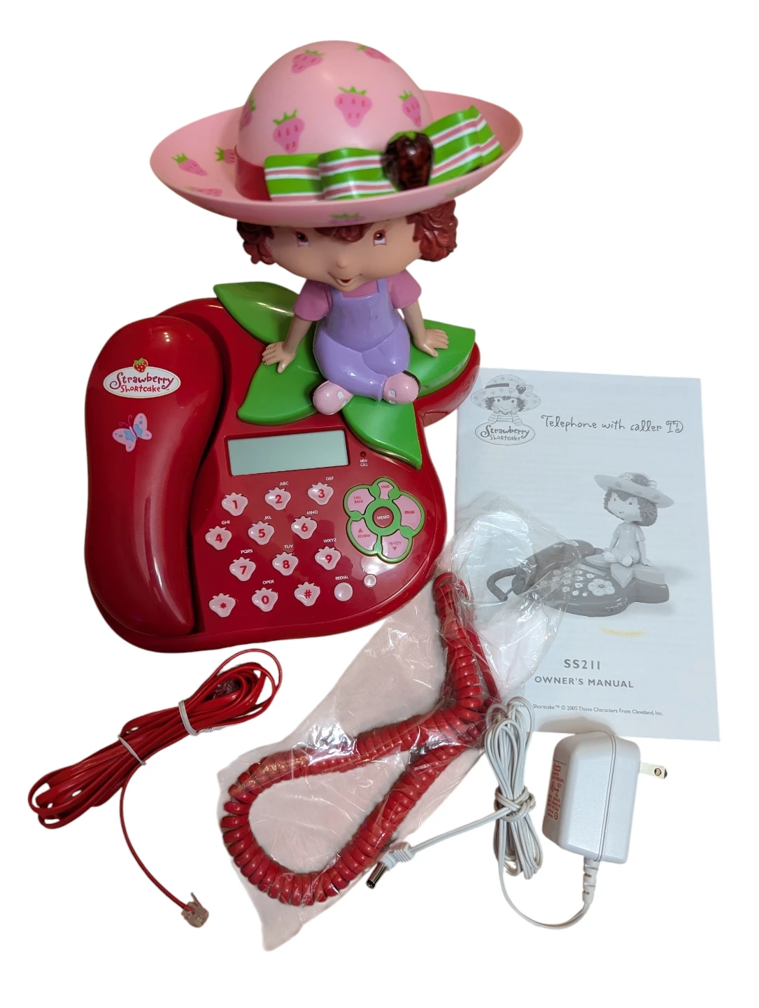 VINTAGE 2005 Strawberry Shortcake home phone Caller ID Digital - photo 3