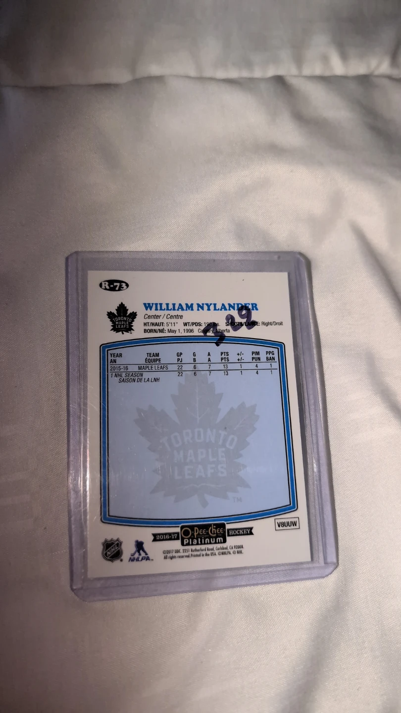 William Nylander Toronto Maple Leafs RC O-Pee-Chee Platinum - photo 2