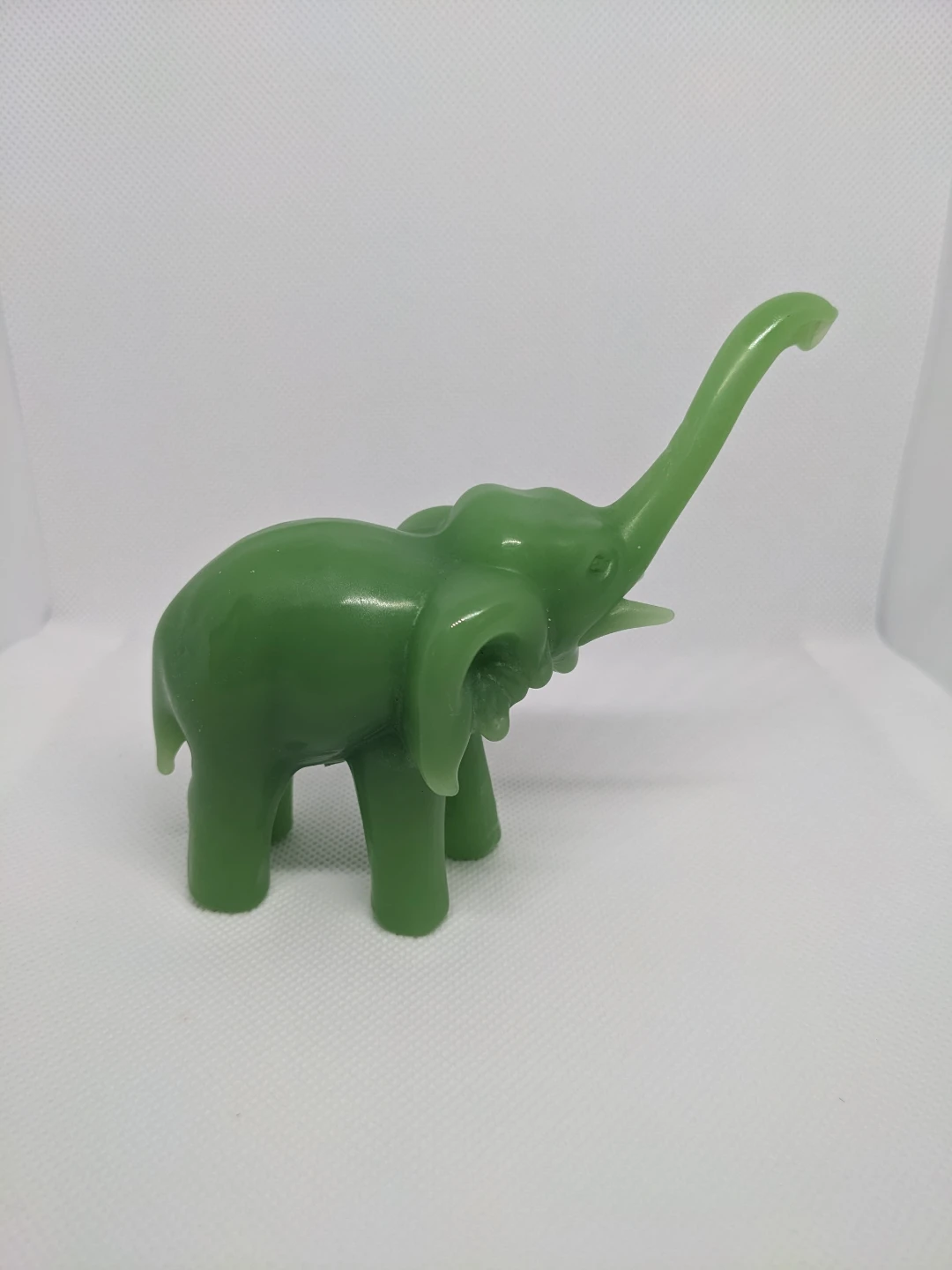 Vintage Soapstone Green Elephant Figurine - photo 3