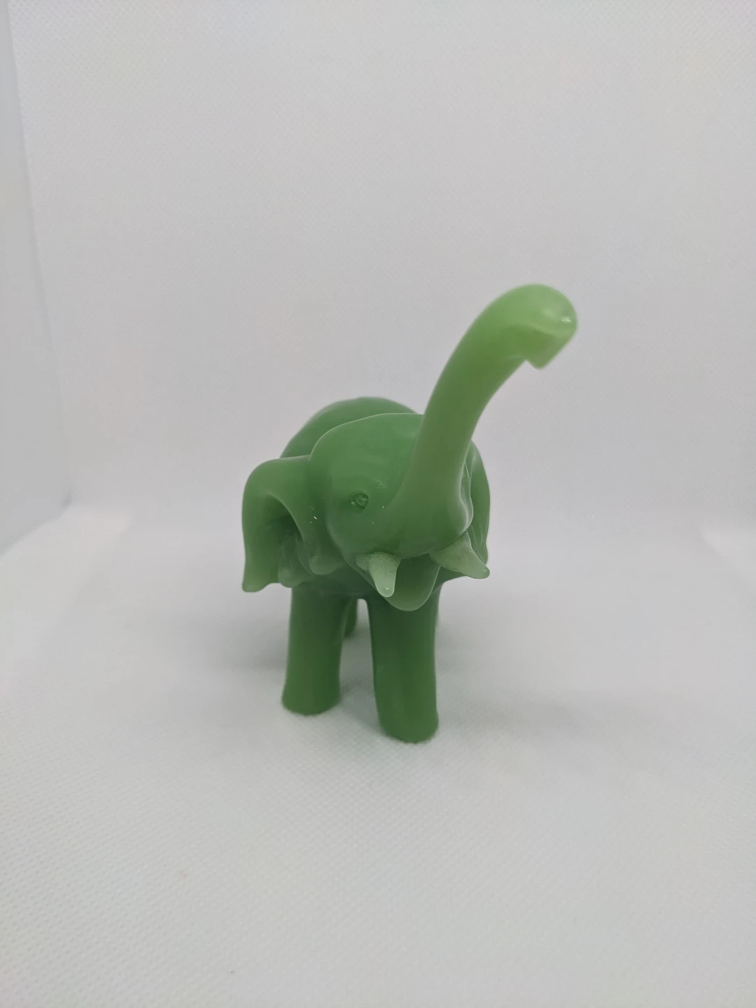Vintage Soapstone Green Elephant Figurine - photo 4