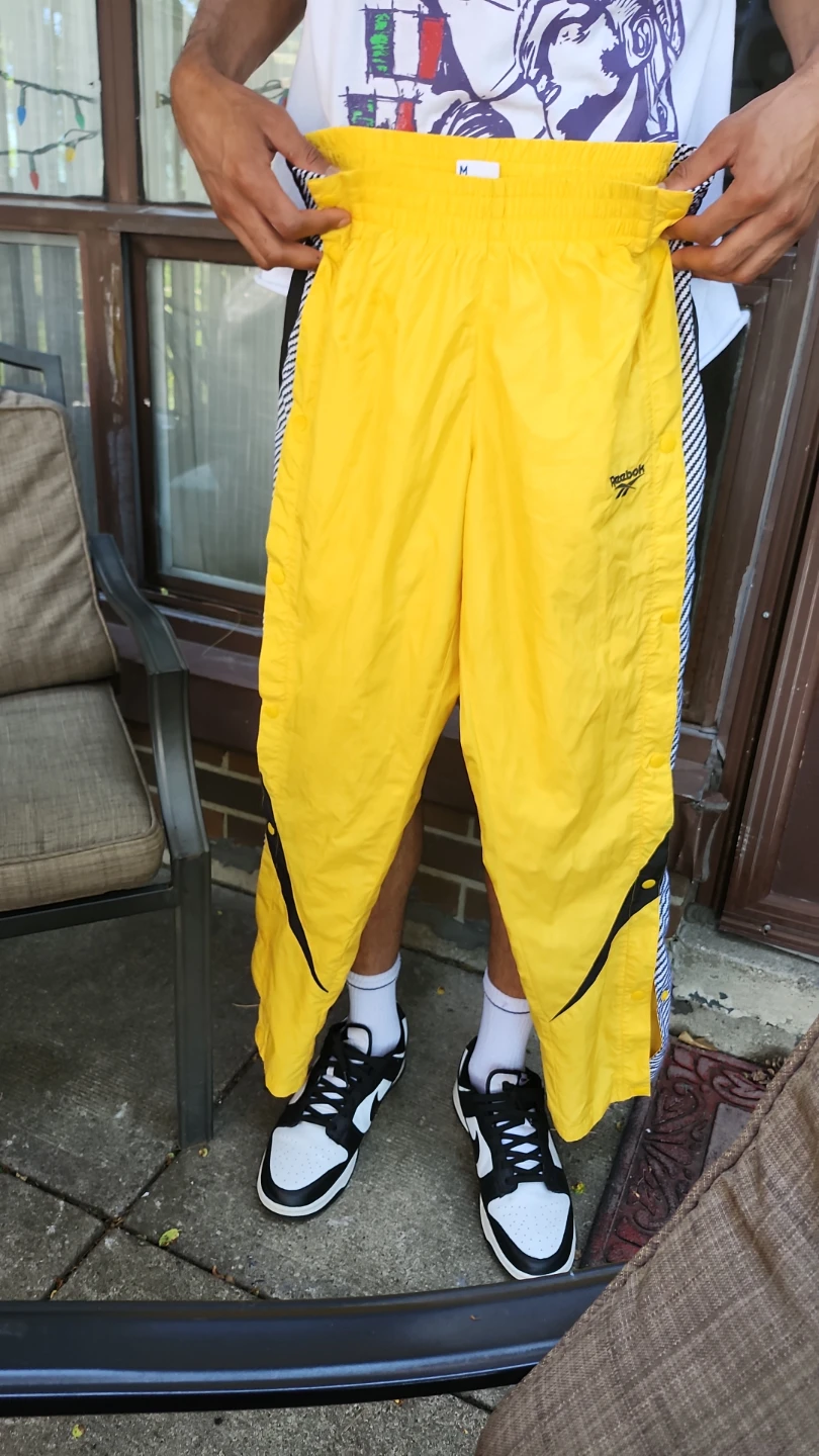 Reebok Yellow Snap Track Pants - photo 4