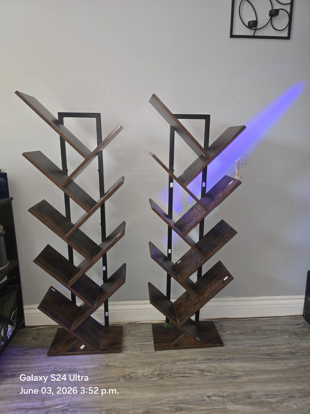 Set of 2 Wooden Tree Bookshelves