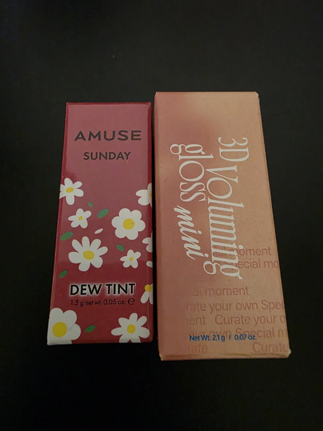 Kbeauty- mini fwee 3d voluming gloss mini & amuse sundy dew tint