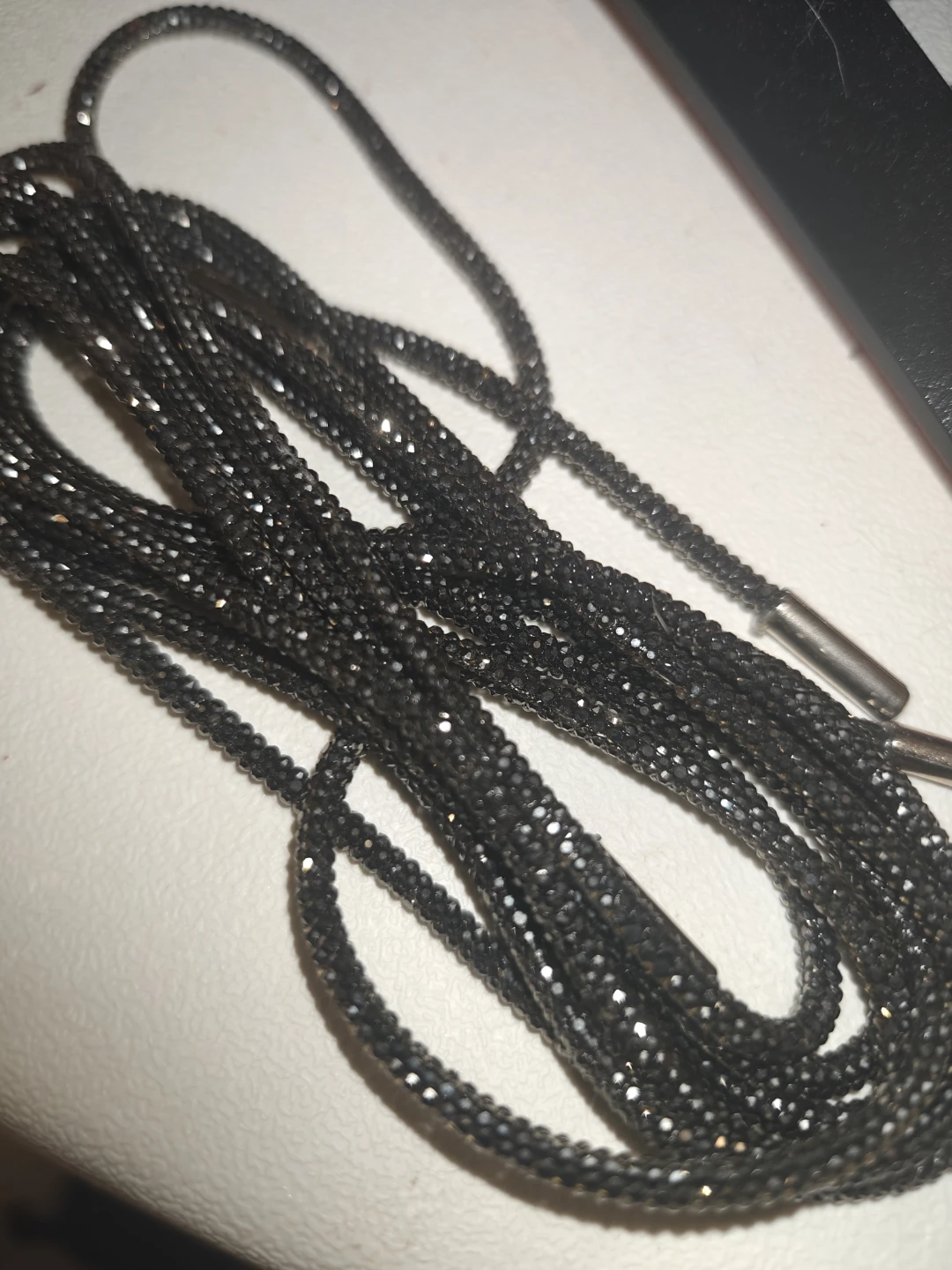Black beaded Shoelace - photo 2