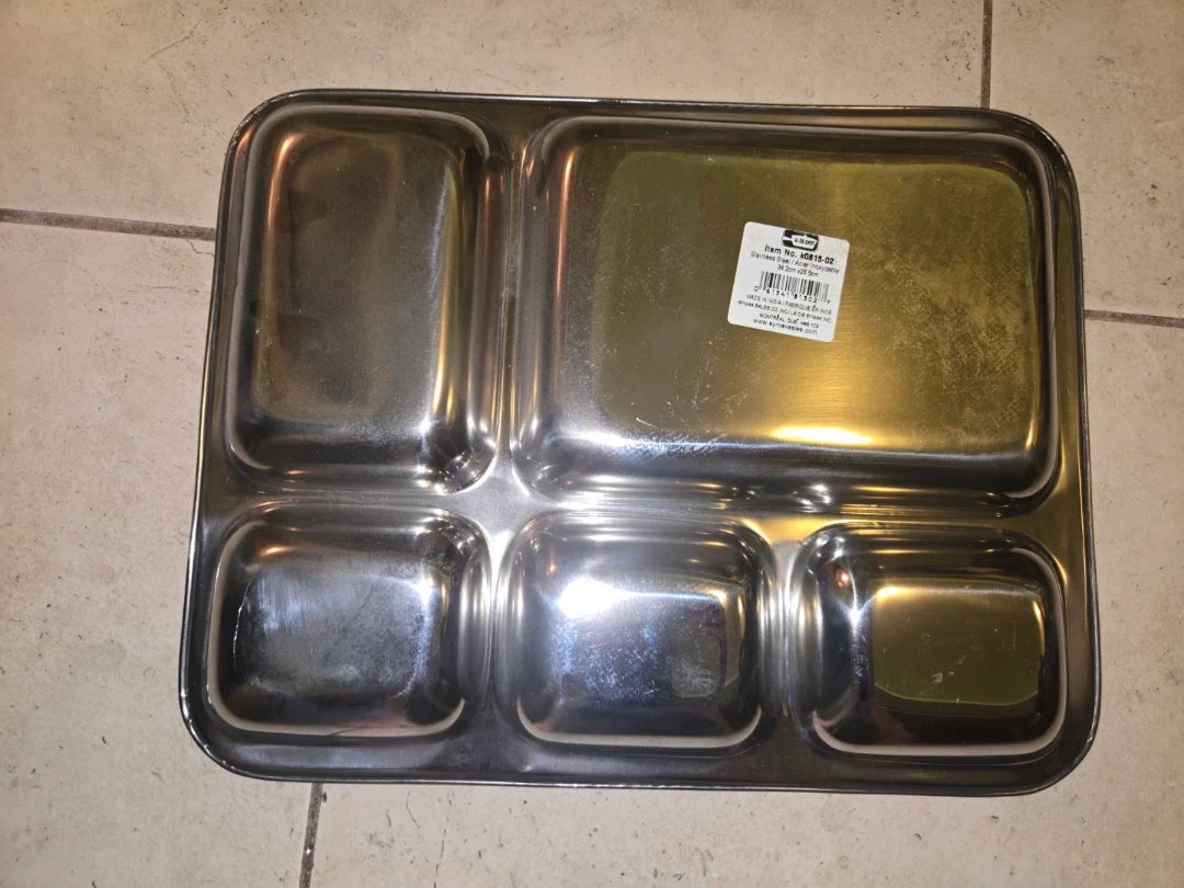 Stainless Steel Compartment Tray for Camping or Breakfast in Bed - photo 3