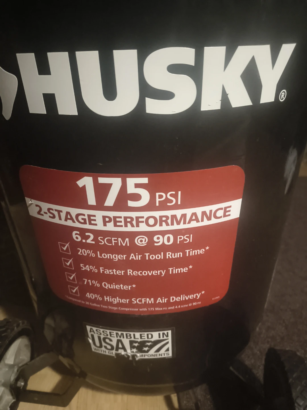 Husky 30 Gallon Air Compressor - photo 3