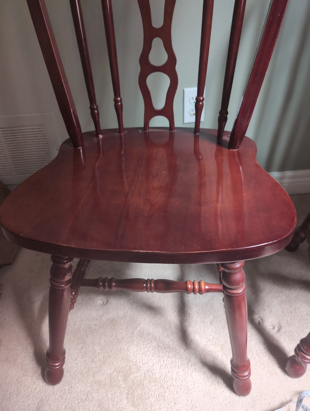 ⚽  Pair Of Windsor Style Wooden Chairs - photo 3