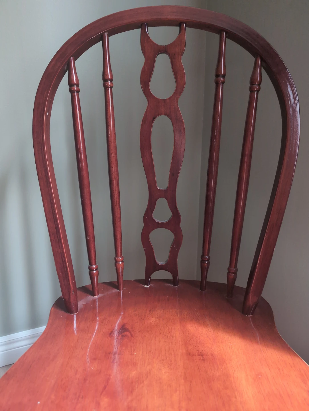 ⚽  Pair Of Windsor Style Wooden Chairs - photo 5
